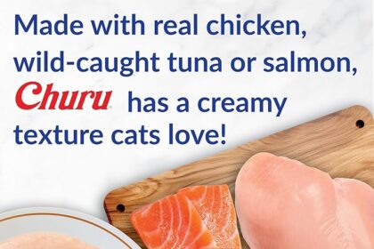 INABA Churu Cat Treats, Grain-Free, Lickable, Squeezable Creamy Purée Cat Treat