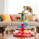 Catstages Tower of Tracks Interactive 3-Tier Cat Track Toy with Spinning Balls