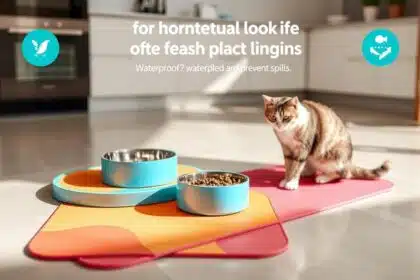 Hoki Found Waterproof Cat Feeding Mats with High Lips