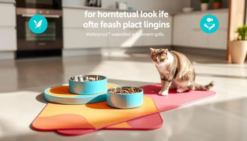 Hoki Found Waterproof Cat Feeding Mats with High Lips