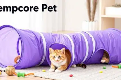 Tempcore Pet Cat Tunnel Tube Toys 3 Way Collapsible Tunnels for Indoor Cats