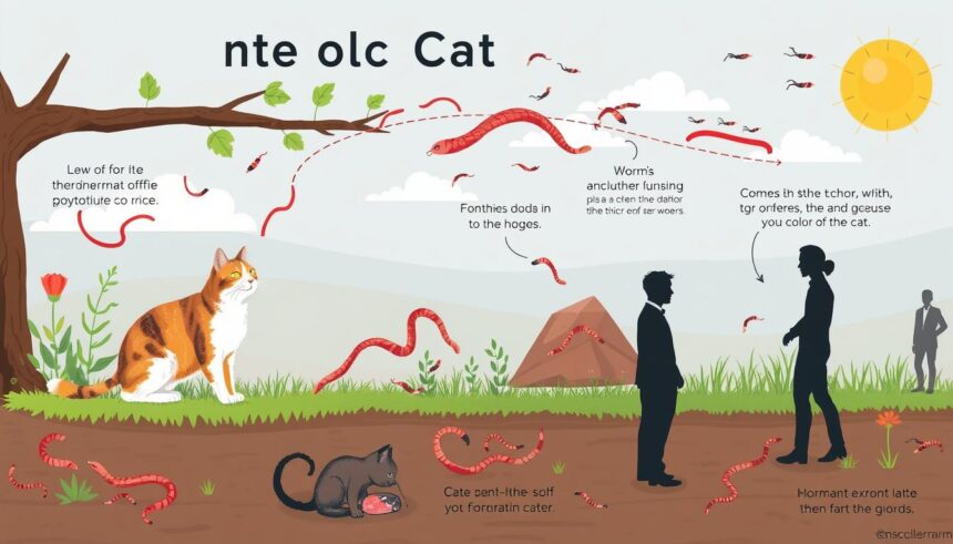 are cat worms contagious to humans